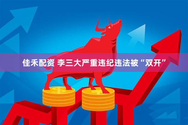 佳禾配资 李三大严重违纪违法被“双开”